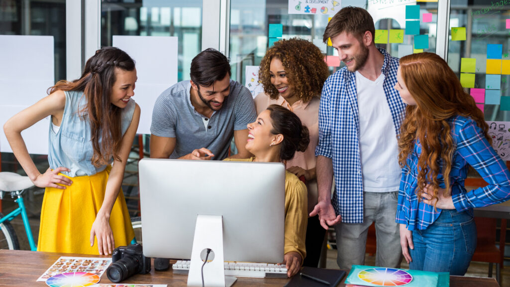 group of people having a discussion for video marketing