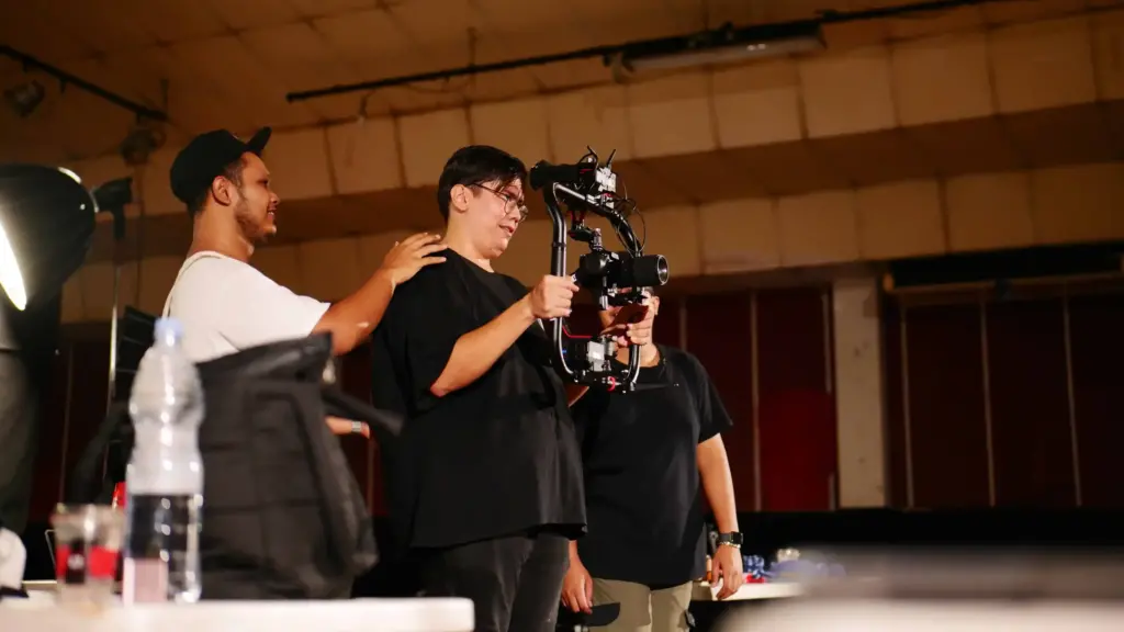 Image of production house crew shooting a video